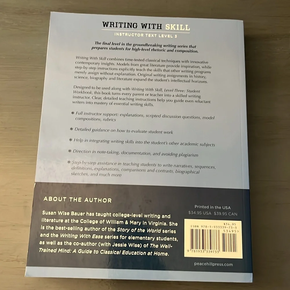 Writing With Skill, Level 3: Instructor Text (The Complete Writer) Teacher’s Ed